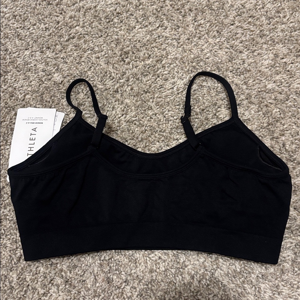 NWT Athleta Renew Sports Bra A-C Black Large - Picture 5 of 10